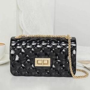 NWOT Black Jelly Crossbody Bag